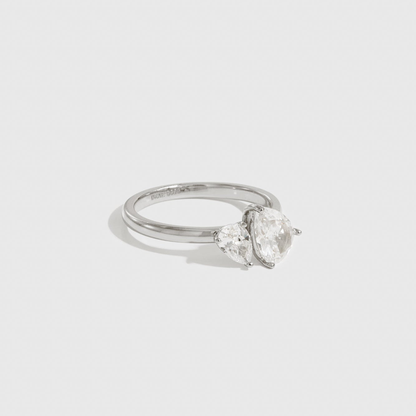 Double Teardrop-Cut CZ Ring 2