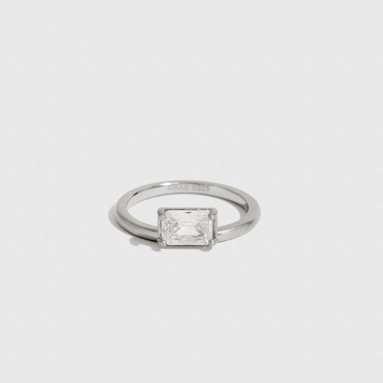 Baguette-Cut Solitaire Ring 0