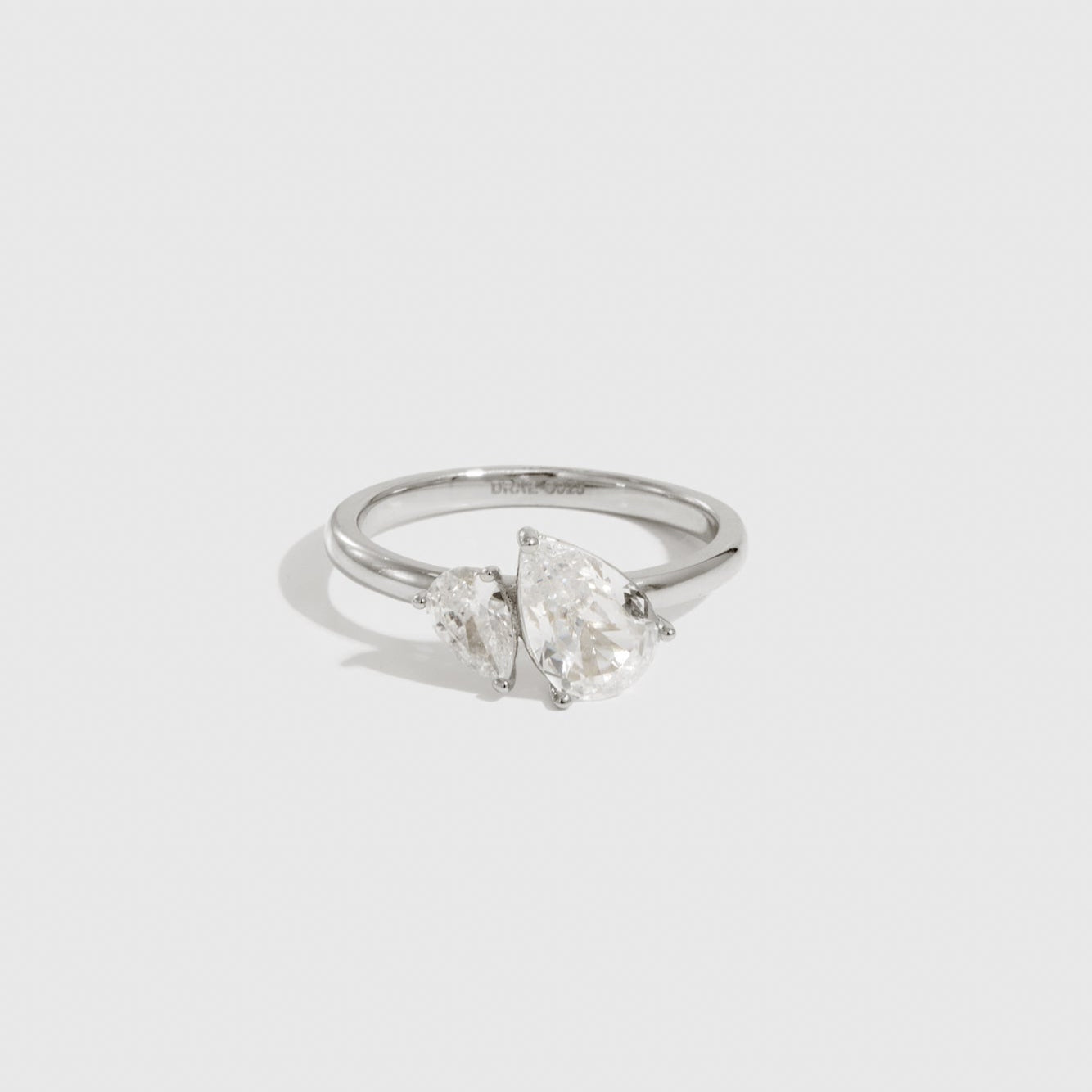 Double Teardrop-Cut CZ Ring 0