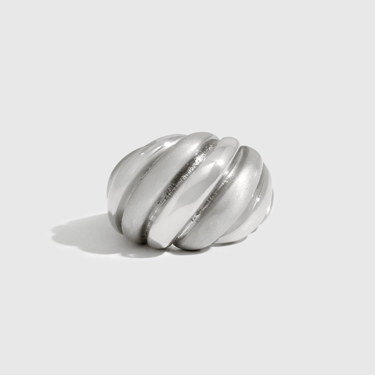 Matte & Shiny Dome Ring 0