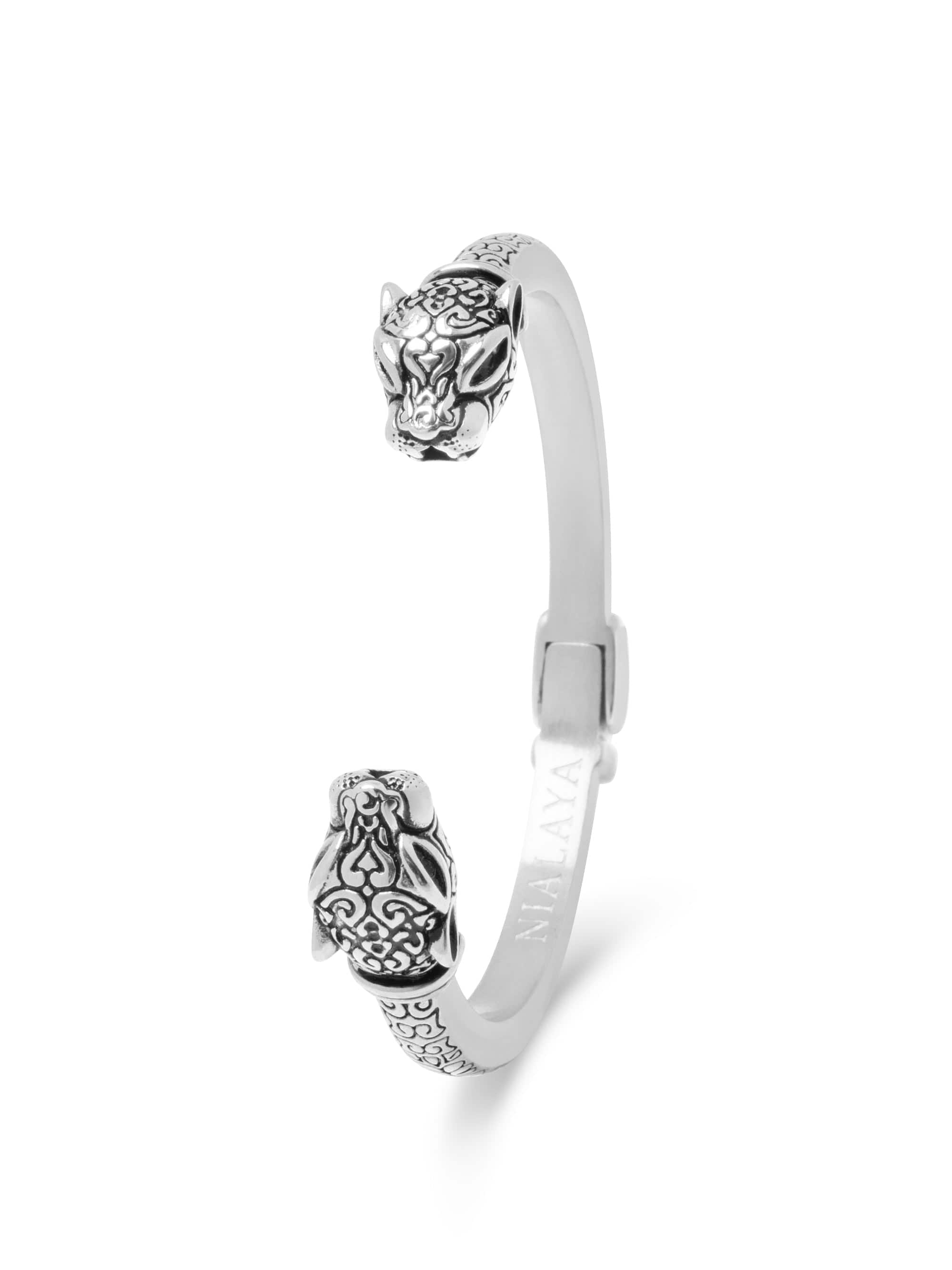 Women's Panther Bangle in Silver 0